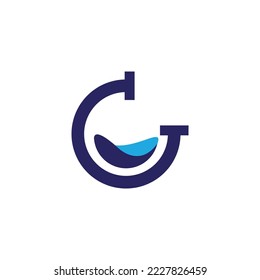 The logo design is combination pipe and water