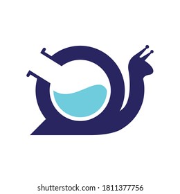 The Logo Design Is Combination Snail And Bottle Lab.
