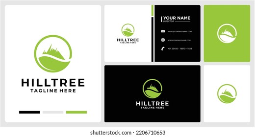 LOGO DISEÑO COMBINACIÓN ÁRBOL Y HILL ABSTRACT 1