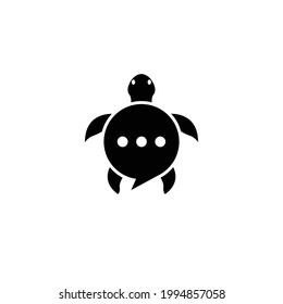 The logo design is combination turtle and message