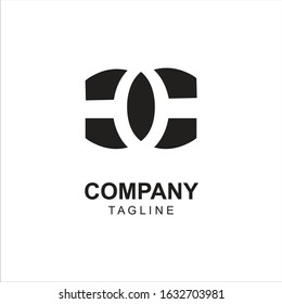 Logo design from a combination of two abstract C letters that overlap. Monochrome color. The perfect logo for a watch, jewelry or branded company.