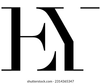 The logo design is a combination of two letters, namely the letters "E" and "Y".