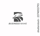 logo design combine eagle and letter B