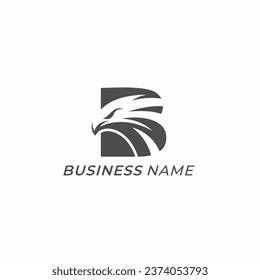 logo design combine eagle and letter B