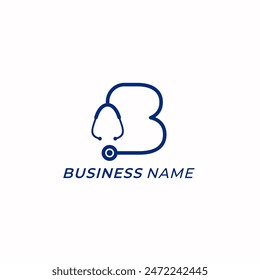 Logo Design kombinieren Buchstaben B und Stethoskop