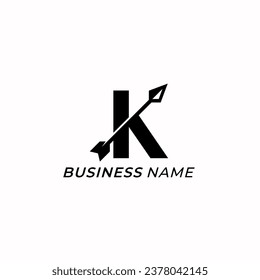 logo design combine letter K and archer arrow
