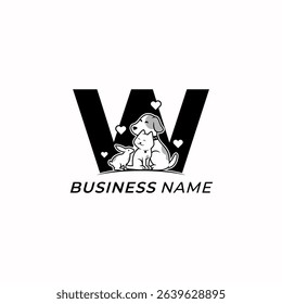 logo design combine letter W and animal