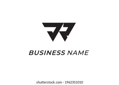 logo design combine triangle and letter R