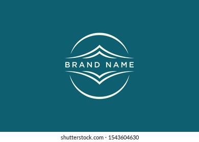 Logo design of combined circle, mountain object. Minimalist and modern vector design for your business brand or product