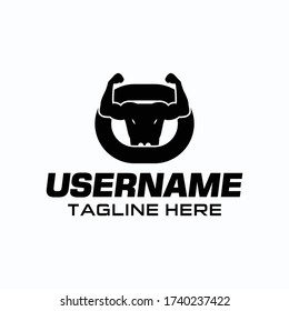 The logo design combines a bull head and an athletic body.