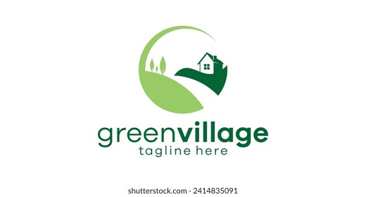 The logo design combines a circle shape with countryside.