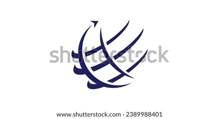 the logo design combines global shapes with travel.