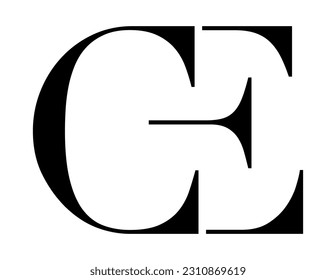 Das Logo-Design kombiniert den Buchstaben "C" und den Buchstaben "E" in ein einfaches, aber luxuriöses Design.