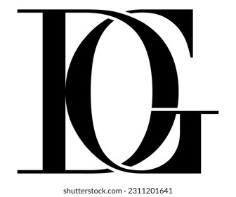 The logo design combines the letter "D" and the letter "G" into a simple but luxurious design.