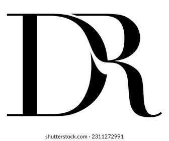 The logo design combines the letter "D" and the letter "R" into a simple but luxurious design.