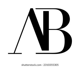 The logo design combines the letters "A" and "B" into a simple but luxurious design that is easy to remember.