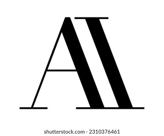 El diseño del logo combina las letras "A" y "I" en un diseño sencillo pero lujoso que es fácil de recordar.