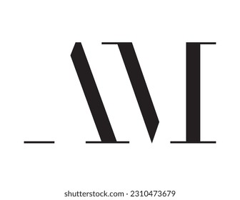 Das Logo-Design verbindet die Buchstaben "A" und "M" zu einem einfachen, aber luxuriösen Design.