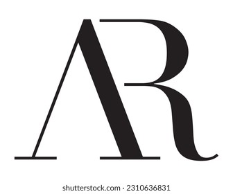 Das Logo-Design kombiniert die Buchstaben "A" und "R" in einem einfachen, aber luxuriösen Design.