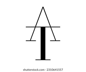 El diseño del logotipo combina las letras "A" y "T" en un diseño sencillo pero lujoso.