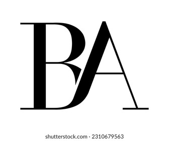 The logo design combines the letters "B" and the letter "A" into a simple but luxurious design.