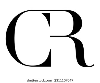 The logo design combines the letters "C" and the letters "R" into a simple but luxurious design.