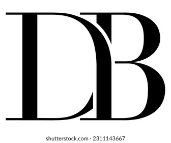 Das Logo-Design verbindet die Buchstaben "D" und "B" zu einem einfachen, aber luxuriösen Design.