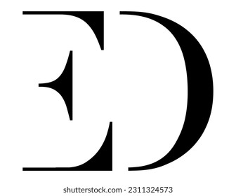 The logo design combines the letters "E" and the letter "D" into a simple but luxurious design.