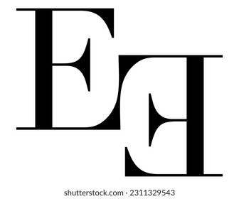 The logo design combines the letters "E" and the letters "E" into a simple but luxurious design.