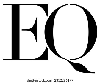 The logo design combines the letters "E" and the letter "Q" into a simple but luxurious design.