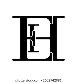 The logo design combines the letters "E" and the letters "H" into a simple but luxurious design.