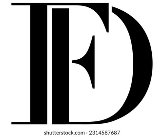 The logo design combines the letters "F" and the letter "D" into a simple but luxurious design.