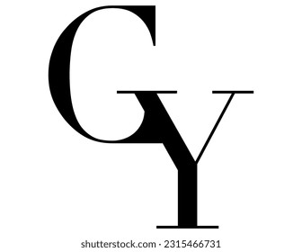 The logo design combines the letters "G" and the letters "Y" into a simple but luxurious design.