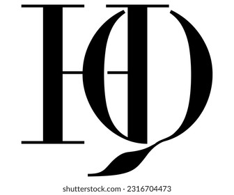 The logo design combines the letters "H" and the letters "Q" into a simple but luxurious design.