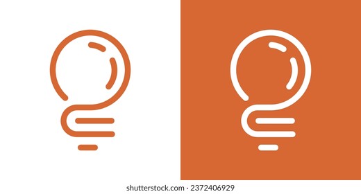 diseño de logotipo que combina un libro con una bombilla.