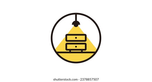 logo design combining circles with interior furniture.