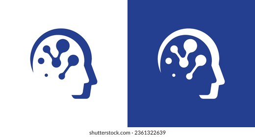 logo design combining human intelligence with modern technology