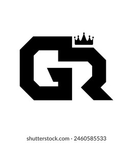 Diseño de logotipo que combina las letras GR y Crown. Apto para cualquier empresa.	
