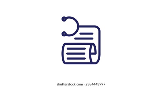 logo design combining paper shapes with a stethoscope.