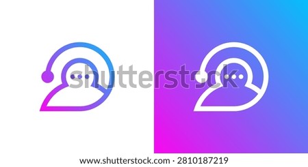 logo design combining people and chat, design vector icon idea