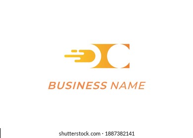 logo design comet combine letter D and C
