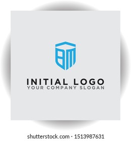 logo design for companies, Inspiration from the initial letters of the BM logo icon. - Vector