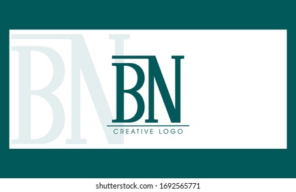 logo design for companies, Inspiration from the initial letters of the BN logo icon. - Vector
