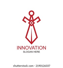 logo design of a company in the shape of a sword founded in 2022