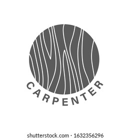 Logo design Concept about Carpenter - Fine Wood - Hand Made - Furnishing . Carpenter design element in vintage style for logo, label, badge, t-shirts. Carpentry retro vector illustration.