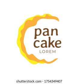Logo design concept about pancake in vector file. vintage bakery logo Ideas. Inspiration logo design. Template Vector Illustration. Isolated On White Background