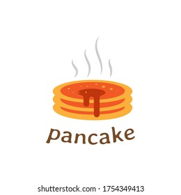 Logo design concept about pancake in vector file. vintage bakery logo Ideas. Inspiration logo design. Template Vector Illustration. Isolated On White Background