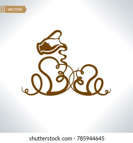 Logo design concept for cakes company. Vector illustration.