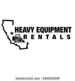 logo design concept for California heavy equipment rental services