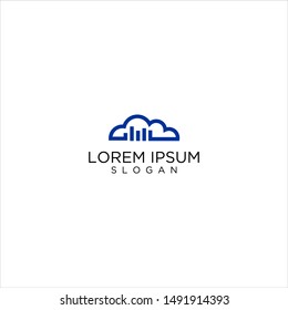 logo design concept of clouds and buildings